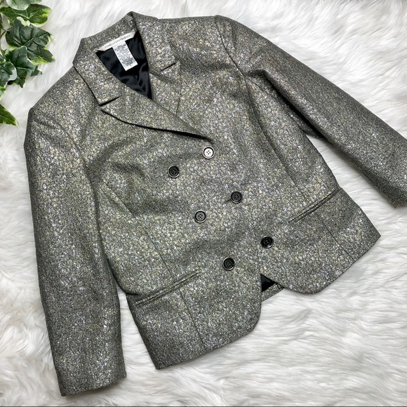 Diane Von Furstenburg Metallic Blazer - Picture 4 of 8